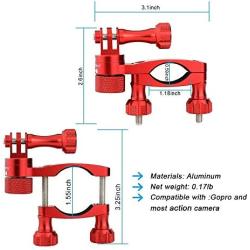 Forevercam Handlebar Mount for Gopro Aluminum Large Tube /Roll Bar / Motorcycle Bicycle Bike Handlebar/ Seat Post/ Ski Pole Mount gopro Buckle Mount