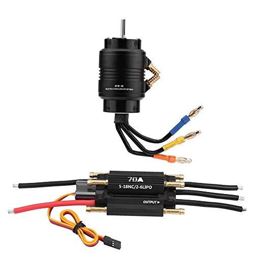 70A 3380KV Water Cooling RC Motor, RC Brushless Motor, Multifunction Use for RC Boat