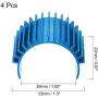MECCANIXITY Motor Heat Sink Cooling Fins Aluminum 26mm Dia Sky Blue Purple for 370 380 Motor 4pcs