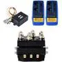 12V 500A Recovery Winch Solenoid HD Contactor Relay and Twin Wireless Remote Control for 8000lbs 12000lbs Rope Line Cable