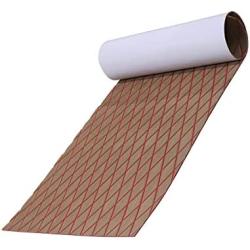 Hzkaicun EVA Foam Faux Teak Boat Decking Sheet Motor Boat Flooring Boat Decking Flooring 6MM Marine Decking Eva Foam Faux Teak Decorative Board Eva Foam Boat Flooring Non-Slip 74.8