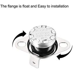 uxcell KSD301 Thermostat 85°C/185°F 10A Normally Closed N.C Adjust Snap Disc Temperature Switch for Microwave Oven Coffee Maker 5pcs