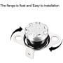 uxcell KSD301 Thermostat 85°C/185°F 10A Normally Closed N.C Adjust Snap Disc Temperature Switch for Microwave Oven Coffee Maker 5pcs