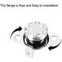 uxcell KSD301 Thermostat 85°C/185°F 10A Normally Closed N.C Adjust Snap Disc Temperature Switch for Microwave Oven Coffee Maker 5pcs