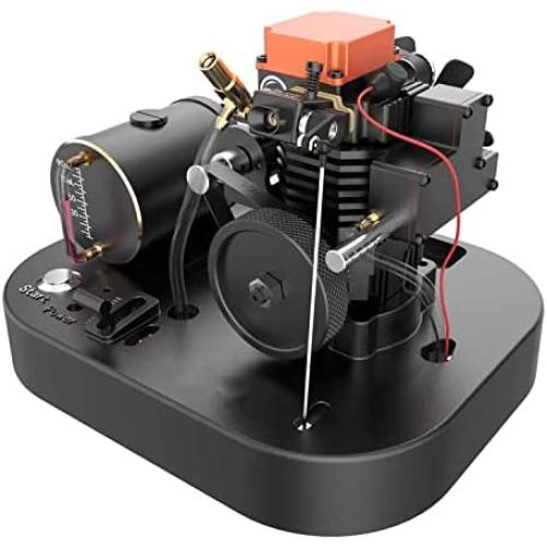 DLBJ Mini Desk Engine Model 4 Stroke Methanol Assembly DIY Engine Kits to Build That Run for Adults for Car Ship Airplane Educational RC Model Toys
