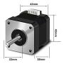 Nema17 Stepper Motor, 2Phase 4 Lead 42-38 Stepping Motor with 1m Cable 42BYGH 38MM 1.5A (17HS4401S) for CR-10, Ender 3, Anet A8, Anycubic Mega Series 3D Printers and CNC Extruder (1)