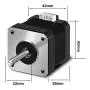 Nema17 Stepper Motor, 2Phase 4 Lead 42-38 Stepping Motor with 1m Cable 42BYGH 38MM 1.5A (17HS4401S) for CR-10, Ender 3, Anet A8, Anycubic Mega Series 3D Printers and CNC Extruder (1)