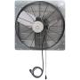 iLIVING ILG8SF24V-T 24 inch Shutter Exhaust Attic Garage Grow, Ventilation Fan with 2 Speed Thermostat 6 Foot Long 3 Plugs Cord, 24