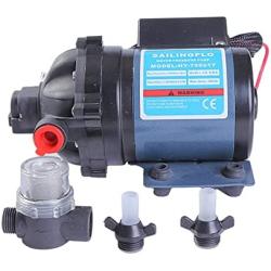 Sailingflo Water Pressure Diaphragm Pump Electric 12 Volt 60 PSI 7 GPM 5 Chamber with 1/2 Inch FNPT Ports Marine RV Boat Yacht Mini Motor