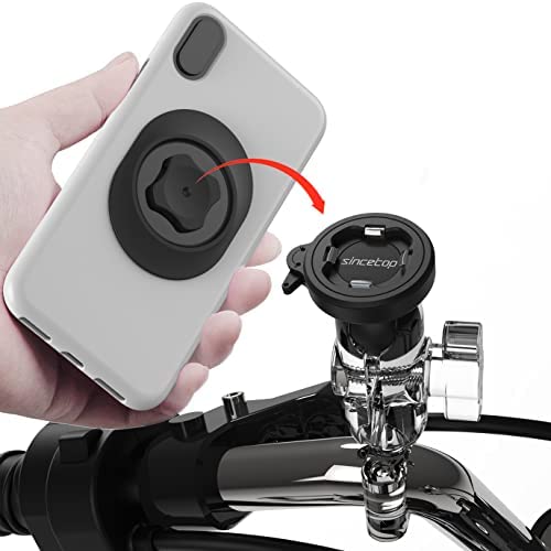 Universal 1” Ball Motorcycle Phone Mount,Quick Release Motor Bike Smartphone Holder 【2nd Gen】