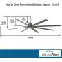 Minka-Aire F896-84-SI Xtreme H2O 84 Inch Outdoor Ceiling Fan with DC Motor in Smoked Iron Finish