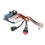 Motor Regulator, PWM Speed Controller Easy to Carry Small Size Reversible Copper Clad Laminate with Indicator Light for Industry