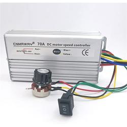 CHIXIA 70A DC Motor Speed Controller 12V-60V Reversible PWM Control Forward Reverse Switch-Silver