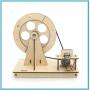 Timmys Toy Bin STEM Project - Wood Electric Generator Toy Hand Crank Motor kit - Generate Electricity to Power Light Source! Great for Kids and Teens to Learn About Electricity