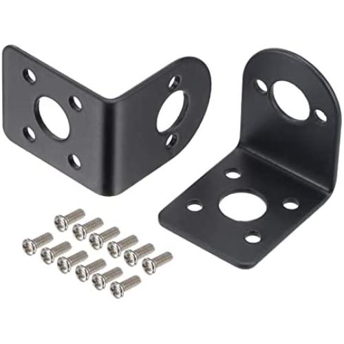 MECCANIXITY Motor Mounting Bracket Motor Holder 31x26x33mm Black with Screws for Motor 6 Pack