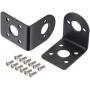 MECCANIXITY Motor Mounting Bracket Motor Holder 31x26x33mm Black with Screws for Motor 6 Pack