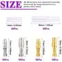 Swpeet 240Pcs Bullet Connectors Kit, 3.9mm Brass Bullet Male & Female Wire Terminals Connector with Insulation Cover for Motorcycle Scooter Car Truck with Insulation Sleeve
