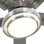 Indoor Ceiling Fan Light Fixtures - FINXIN Remote LED 52 Brushed Nickel Ceiling Fans For Bedroom,Living Room,Dining Room Including Motor,Remote Switch (52