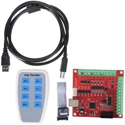 USB CNC Controller Card DC 24V MACH3 100Khz Motion Controller Card Breakout Board Support for 4 Axis Linkage