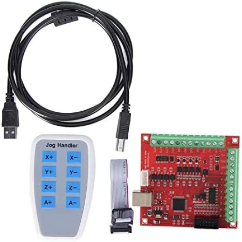 USB CNC Controller Card DC 24V MACH3 100Khz Motion Controller Card Breakout Board Support for 4 Axis Linkage