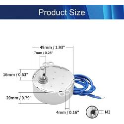 Jutagoss TYC-50 Synchronous Motor, Turntable Synchron Motor AC 110V 5-6 RMP 4 Watt Low RPM Motor,Cup Turner Spinning Motor CW/CCW Direction for Hand-Made,School Project,Model,Rotisserie 2Pcs