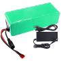 Wnicek 48V E-Bike Battery Pack 13.5Ah 13S5P Waterproof PVC Customizable Lithium Battery Rechargeable Battery for 200W 350W 500W 750W 1000W Motor with Charger