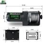 STIMULATER New 3000lbs.Load Capacity Winch 12V Steel Cable Winch Waterproof IP 67 Electric Winch with Wired Remote and Wireless Remotes, 4-Way Roller Fairlead, Strap and Hook for ATV/UTV/Boat (Black)…