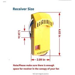 Universal Ceiling Fan Remote Control Kit with dimmer for 3 Speed AC Ceiling Fan Replacement for Hampton Bay Hunter KUJCE9103 FAN-53T Kit, Yellow