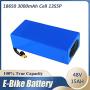 Jieoto 48V 12AH 15AH 20Ah 24AH 30AH Lithium Battery Pack Electric Bike Battery with 2A Charger Suitable for 200W 250W 350W 500W 750W 800W 1000W Electric Bicycle Scooters Motors