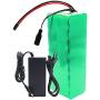 Wnicek 48V E-Bike Battery Pack 13.5Ah 13S5P Waterproof PVC Customizable Lithium Battery Rechargeable Battery for 200W 350W 500W 750W 1000W Motor with Charger