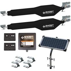 Ghost Controls Heavy-Duty Solar Automatic Gate Opener Kit for Driveway Swing Gates with Long-Range Solar Gate Opener Remote - Model TDS2XP