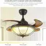 NOXARTE 36 Ceiling Fan with Light Remote Control Vintage Dimmable Retractable Fan Chandelier Lighting Fixture for Living Dining Room NOXARTE 36 Ceiling Fan with Light Remote Control Vintage Dimmable Retractable Fan Chandelier Lighting Fixture for Living Dining Room