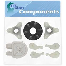 3363394 Washing Machine Pump & 285753A Washer Motor Coupler & 80040 Agitator Dogs Replacement for Kenmore 11023812100 Washer - Compatible Water Pump Assembly, Motor Coupling Kit & Agitator Dogs