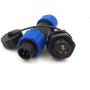 SD13 3pin Waterproof Power Connector, LED Power Cable Wire Connector Kit, IP68 Aviation Plug(Male)-Socket(Female) Connector Set (3PIN, Panel Mount)
