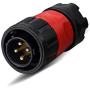 YM20 Aviation Connector M20 Plastic Male Plug + Square Female Socket Φ20mm Outdoor Waterproof IP67 Connectors with Cap Panel Mount 4 Pin Gold Plated for Industrial Device Power