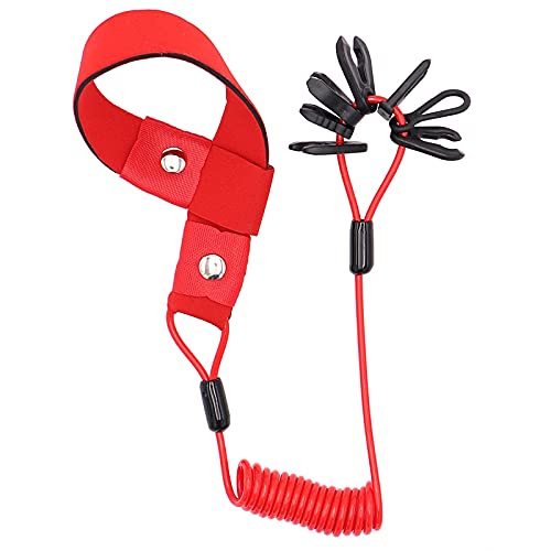 7 Key Boat Engine Emergency Stop Kill Switch Safety Lanyard Compatible with Yamaha Mercury Johnson Evinrude OMC Honda Suzuki Tohatsu Outboard Motor