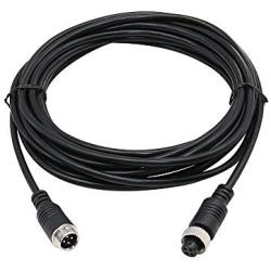 5M/15FT Car 4-Pin Aviation Video Extension Cable for CCTV Rearview Camera Truck Trailer Camper Bus Motorhome Vehicle Backup Monitor Waterproof Shockproof System - (1 Pc)