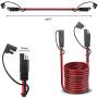 PAEKQ 16AWG SAE Extension Cable 10FT Solar Extension Cable Quick Disconnect Wire Harness 16 Gauge SAE to SAE Heavy Duty Extension Cable forAutomotive Marine Motorcycle Cars RV(10Feet)