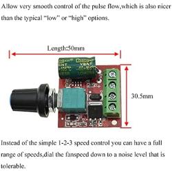 Hahiyo 3-35V Low Voltage DC Motor Speed Controller Smooth Linear Adjustment Knob Compact Units Reduce Heat Module Dimmer Switch Regulator 3 Pieces for Mini Fan Electric Pumps LED Light
