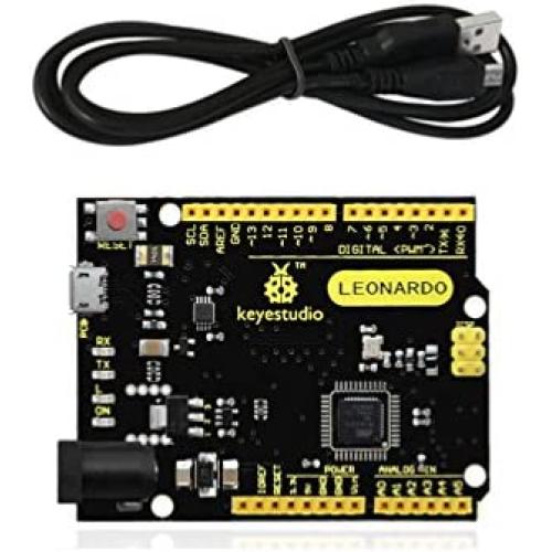 KEYESTUDIO Leonardo R3 Microcontroller Development Board with USB Cable Kit for Arduino Project