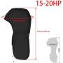 WFLNHB Outboard Motor Cover Black Heavy Duty 600D Oxford Waterproof Fabric Motor Hood Outboard Engine Covers with Windproof Strap Fits up to 6-225 HP