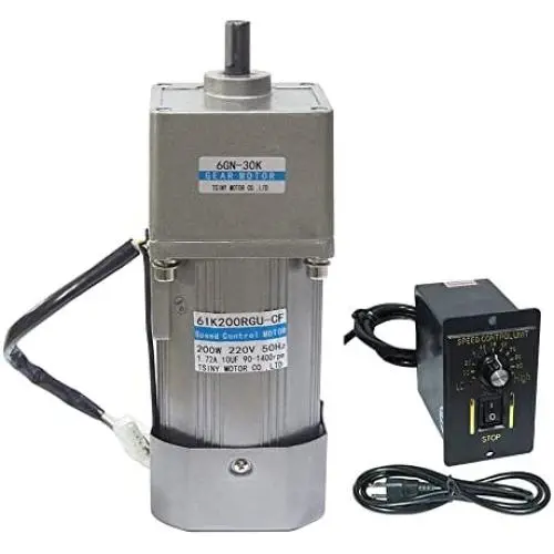 Moteur Réducteur d'Engrenages 220V AC 50/60Hz Bemonoc, 150RPM, Sortie 15mm, 120W, avec Kits de Contrôle de Vitesse AC. Moteur Réducteur d'Engrenages 220V AC 50/60Hz Bemonoc, 150RPM, Sortie 15mm, 120W, avec Kits de Contrôle de Vitesse AC.