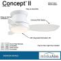 Minka-Aire F518L-WH, Concept II LED White Flush Mount 44