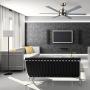 Design House 154419 Indus Sol 48 in. Indoor Satin Nickel Ceiling Fan with Light