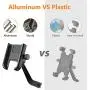 UBeesize Motorcycle Rearview Mirror Phone Mount, Cell Phone Holder for Motor Full Aluminum Alloy Universal Smartphone Holder Mount【Φ10mm】 for iPhone, Galaxy, Google Holds Phones Width Up to 3.7”