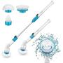 Electric Spin Scrubber,360 Cordless Bathroom Scrubber with 3 Replaceable Cleaning Shower Scrubber Brush Heads,Bathroom Scrubber with Adjustable Arm for Tile, Tub, Sink, Dish, Grout, Wall, Kitchen