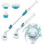 Electric Spin Scrubber,360 Cordless Bathroom Scrubber with 3 Replaceable Cleaning Shower Scrubber Brush Heads,Bathroom Scrubber with Adjustable Arm for Tile, Tub, Sink, Dish, Grout, Wall, Kitchen