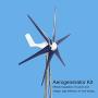 FTVOGUE Mini Wind Turbines Generator 6 Blades Horizontal Wind Generator400W Power Supplies ThreePhase Motor with Controller(24V-Blue)