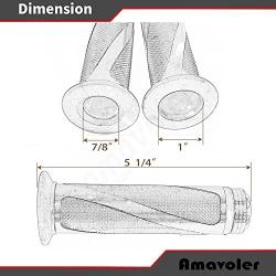 amavoler Universal Motorcycle Handlebar Grips Fits for Motorcycles with 7/8
