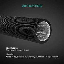 MARS HYDRO 4 Inch Inline Duct Fan 205 CFM - Inline Fan with Temperature Humidity Controller, 4 Inch 25 Feet Aluminum Ducting, Flexible Ducting for Heating Cooling Ventilation and Exhaust Ventilation